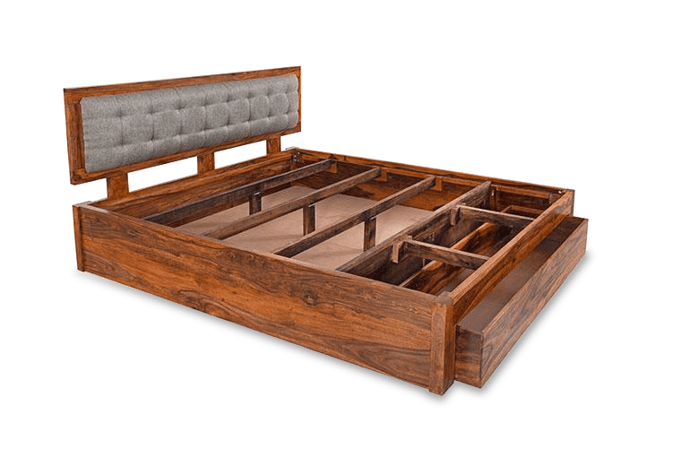 Solid Wood Estonia Bed Grey