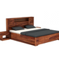 Sheesham Wood Hydraulic Bed With Storage