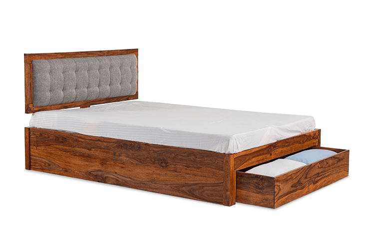 Solid Wood Estonia Bed Grey